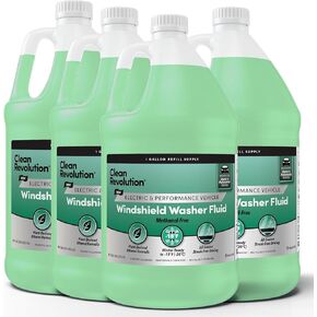 سائل غسيل الزجاج الأمامي Clean Revolution EV، 128 أونصة، خالي من الميثانول بنسبة 100%، جاهز للشتاء حتى -15 درجة فهرنهايت، متوافق مع المركبات الكهربائية وسيارات الأداء (EV) in Kuwait