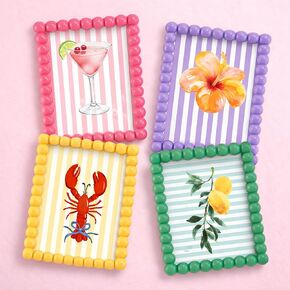 3 قطع إطارات صور مطرزة مقاس 8 × 10 بوصة إطار صورة أصفر ديكور الحد الأقصى فن متموج أمام الطاولة عرض الحائط للتعليق، هدية لتزيين المنزل in Kuwait