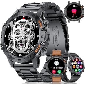 Military Smart Watch for Men(Answer/Dial Calls),5ATM Waterproof Fitness Watch,100 Sports Modes, with Blood Pressure/Heart Rate/SpO2 for Android/iOS,1.39''HD DIY Screen Smart Watch in Saudi Arabia