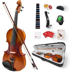 Vangoa Violin 1/2 Size for Beginners Full Set, Spruce Childrens Fiddle Half Size Bundle Medium Acoustic Violins Starter Kit Package w/Side Solidwood, Hard Case for School Students Ages 6-9 in Kuwait