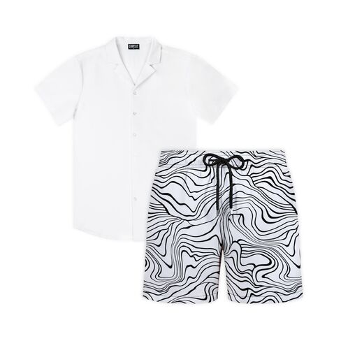 Capelle Miami White Tide - Men's Matching Resort Set in Kuwait
