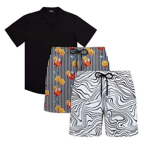 Capelle Miami Midnight Surf - Men's Matching Resort Set | 2 Shorts + Shirt in Saudi Arabia