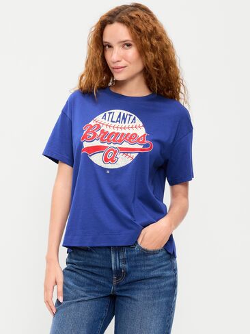 Old Navy Atlanta Braves Crew-Neck T-Shirt for Women - Atlanta Braves in Saudi Arabia