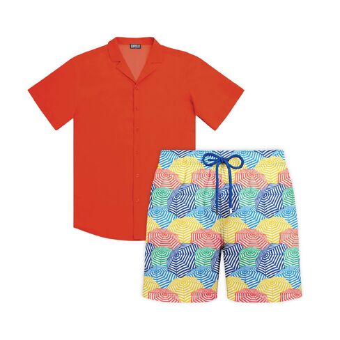 Capelle Miami Bayside Coral - Men's Matching Resort Set in Saudi Arabia
