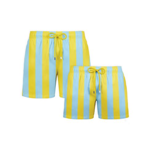 Capelle Miami Dad & Son Matching Swim Trunks - Coastal Cabana - Sun and Sky in Saudi Arabia