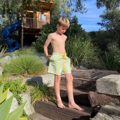 Capelle Miami Dad & Son Matching Swim Trunks - Coastal Cabana - Sun and Sky in Saudi Arabia