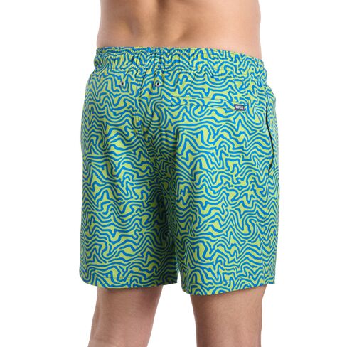 Capelle Miami Dad & Son Matching Swim Trunks - Deco Maze - Key Lime in Saudi Arabia