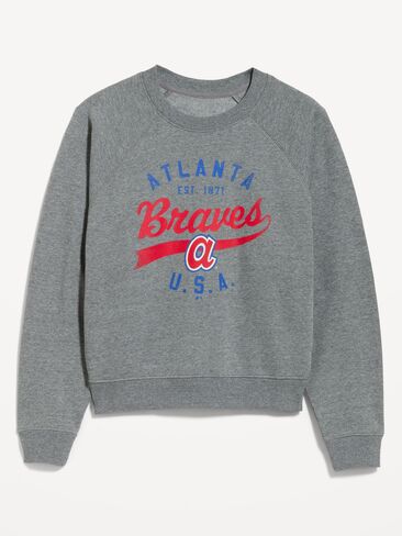 Old Navy Atlanta Braves Raglan Sweatshirt for Women - Atlanta Braves in Saudi Arabia