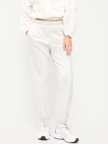 Old Navy High-Waisted Cinched-Ankle Sweatpants - Light Gray Heather in Saudi Arabia