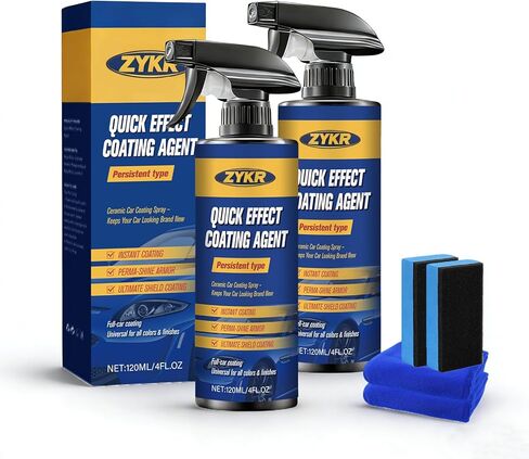 Zykr Nano Quick Coat Restore، سائل طلاء وختم 4.23 أونصة سائلة للسيارات لتعزيز اللمعان وحماية الطلاء، مرمم الطلاء الشفاف، رذاذ سريع التفاصيل (قطعة واحدة) in Kuwait