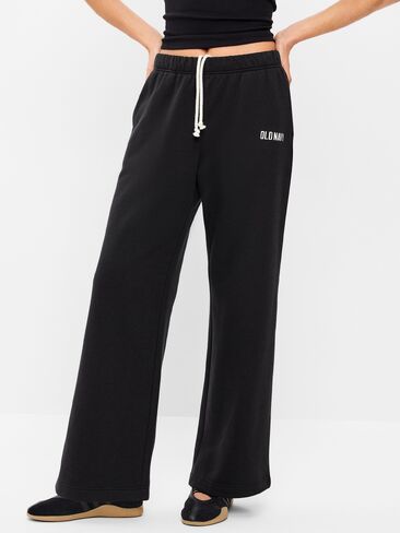 Old Navy High-Waisted Fleece Wide-Leg Sweatpants - Black Jack in Saudi Arabia