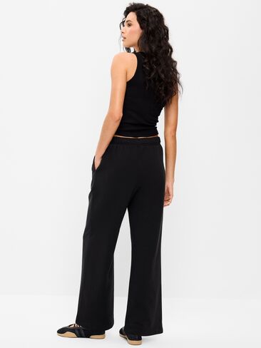 Old Navy High-Waisted Fleece Wide-Leg Sweatpants - Black Jack in Saudi Arabia