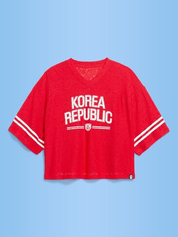 تي شيرت Old Navy كأس العالم لكرة القدم 26™ كوريا الجنوبية مربع الشكل دانتيل برقبة على شكل حرف V للنساء - كوريا الجنوبية in Saudi Arabia
