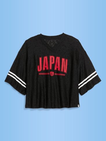 تي شيرت Old Navy كأس العالم FIFA 26™ Japan Boxy دانتيل برقبة على شكل حرف V للنساء - اليابان in Saudi Arabia