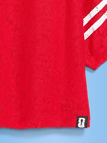 Old Navy FIFA World Cup 26™ Canada Boxy Lace V-Neck T-Shirt for Women - Canada in Saudi Arabia