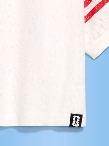 Old Navy FIFA World Cup 26™ USA Boxy Lace V-Neck T-Shirt for Women - USA in Saudi Arabia