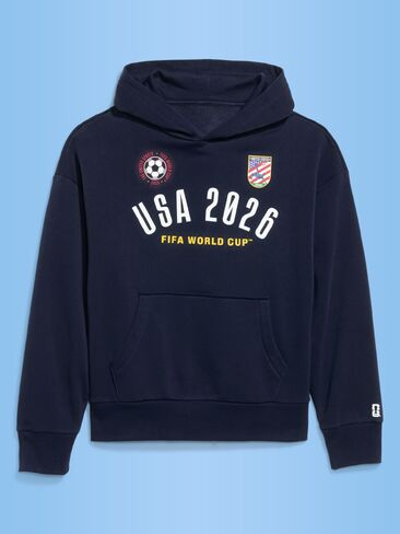 Old Navy FIFA World Cup 26™ USA Oversized Pullover Hoodie for Men - Navy Blue in Saudi Arabia