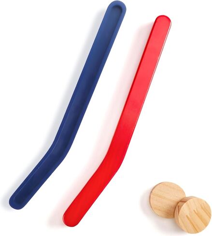 2 Sets Wooden Replacement Hockey Sticks and Pucks for Classic Wooden Tabletop Games Hockey Games Equipment Set Extra Accessories for Kids Children Adults Family in Saudi Arabia