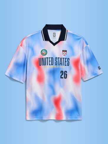 Old Navy FIFA World Cup 26™ USA Lifestyle Collared Jersey T-Shirt for Men - USA in Saudi Arabia