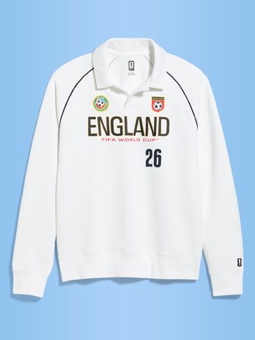 Old Navy FIFA World Cup 26™ England Dynamic Fleece Collared Graphic Sweatshirt for Men - England in Saudi Arabia