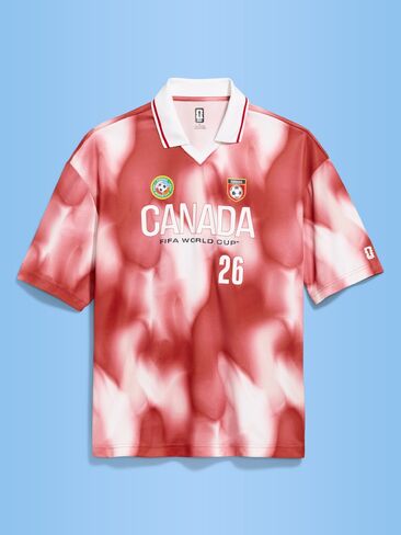 Old Navy FIFA World Cup 26™ Canada Lifestyle Collared Jersey T-Shirt for Men - Canada in Saudi Arabia