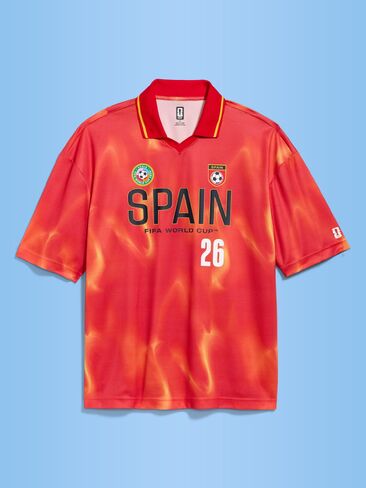 Old Navy FIFA World Cup 26™ Spain Lifestyle Collared Jersey T-Shirt for Men - Spain in Saudi Arabia