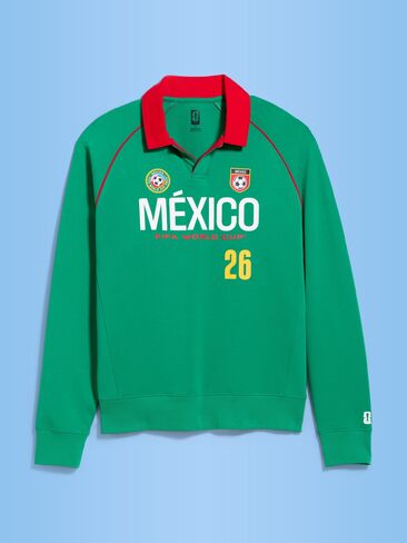 سويت شيرت بطبعة جرافيك بياقة صوف ديناميكي للرجال من Old Navy كأس العالم FIFA 26™ Mexico - المكسيك in Kuwait