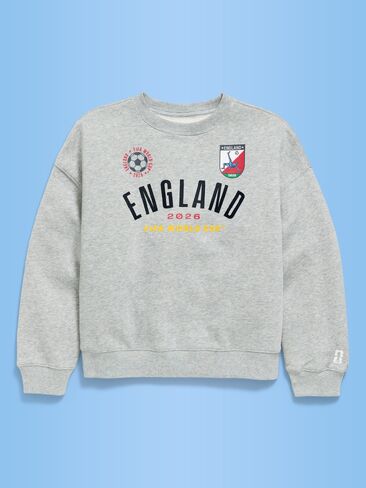 Old Navy سويت شيرت تونيك برسومات كبيرة الحجم للفتيات في كأس العالم FIFA 26™ إنجلترا - إنجلترا in Kuwait