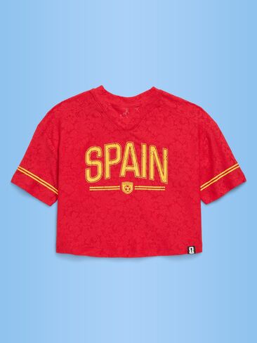 تيشيرت Old Navy كأس العالم FIFA 26™ أسبانيا بتصميم مربع الشكل برقبة شكل V للبنات - اسبانيا in Kuwait
