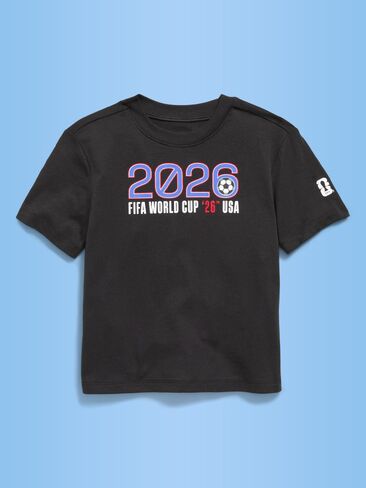 تي شيرت مطبوع كبير الحجم للجنسين من Old Navy كأس العالم FIFA 26™ FIFA للأطفال الصغار - أسود فاتح منقط in Kuwait