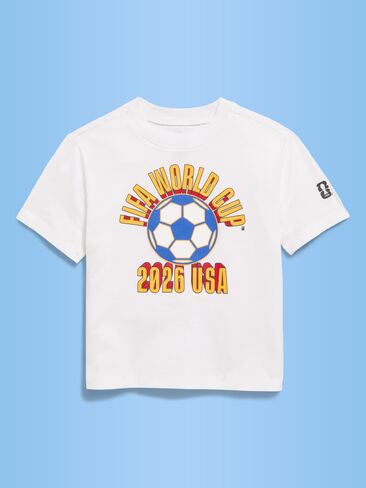 تي شيرت برسومات كبيرة الحجم للجنسين من Old Navy كأس العالم FIFA 26™ FIFA للأطفال الصغار - زنابق بيضاء in Kuwait