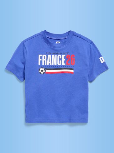 تي شيرت برسومات كبيرة الحجم للجنسين من Old Navy كأس العالم FIFA 26™ France للأطفال الصغار - فرنسا in Kuwait