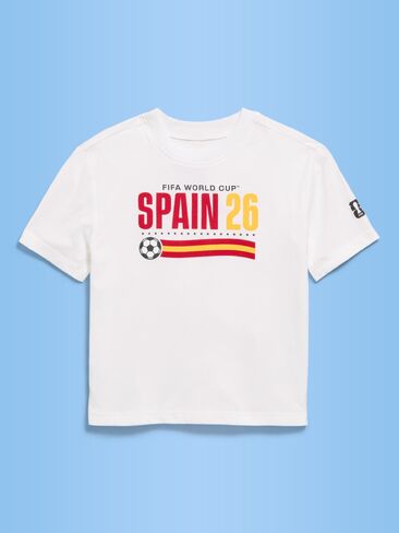 تي شيرت برسومات كبيرة الحجم للجنسين من Old Navy كأس العالم FIFA 26™ Spain للأطفال الصغار - إسبانيا in Saudi Arabia
