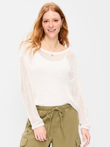 سترة قصيرة بخياطة مفتوحة من Old Navy - كشمير مريح in Saudi Arabia