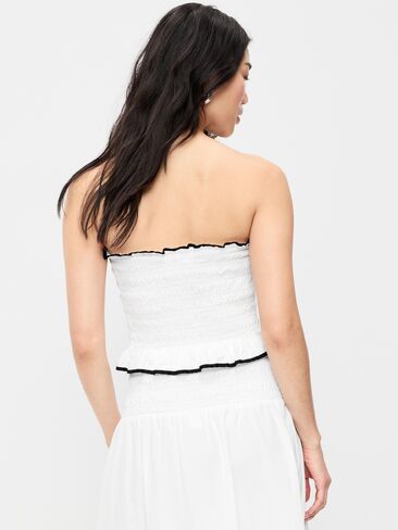 Old Navy Smocked Bodice Tube Top - الزنابق البيضاء in Saudi Arabia