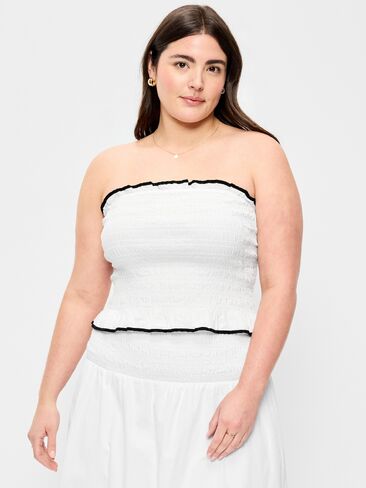 Old Navy Smocked Bodice Tube Top - الزنابق البيضاء in Saudi Arabia