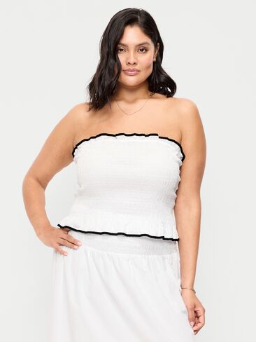 Old Navy Smocked Bodice Tube Top - الزنابق البيضاء in Saudi Arabia