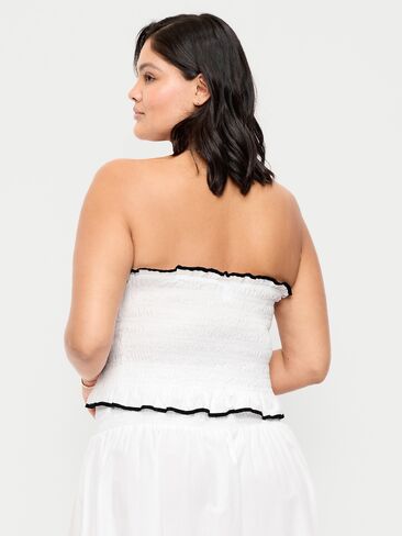 Old Navy Smocked Bodice Tube Top - الزنابق البيضاء in Saudi Arabia