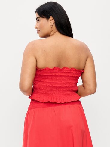 Old Navy Smocked Bodice Tube Top - سكوتي ريد in Saudi Arabia
