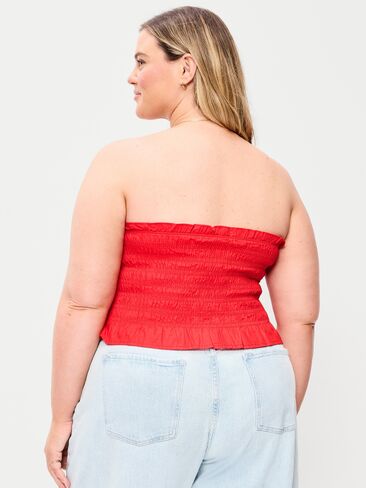 Old Navy Smocked Bodice Tube Top - سكوتي ريد in Saudi Arabia