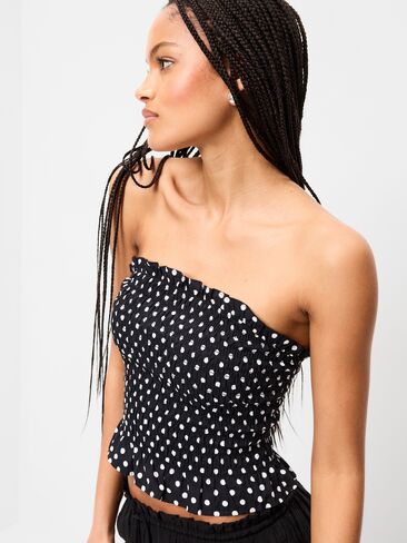 Old Navy Smocked Bodice Tube Top - Black Dots in Saudi Arabia