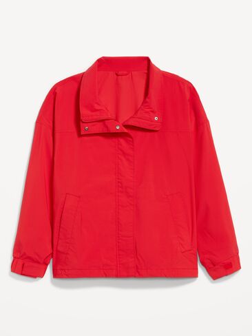 Old Navy Full-Zip Poplin Jacket - Scotty Red in Saudi Arabia
