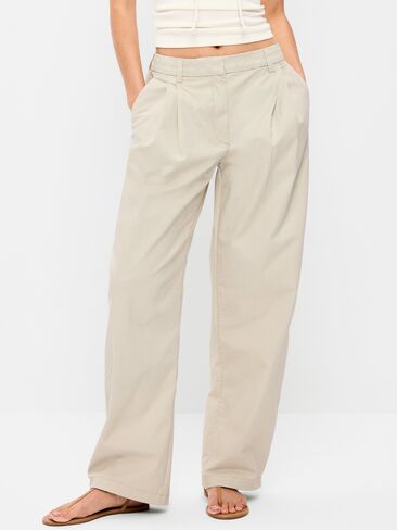 Old Navy Mid-Rise Twill Barrel-Leg Pants - A Shore Thing in Saudi Arabia