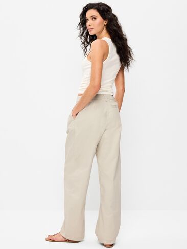 Old Navy Mid-Rise Twill Barrel-Leg Pants - A Shore Thing in Saudi Arabia