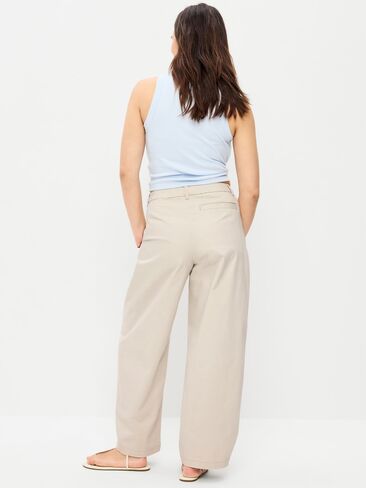 Old Navy Mid-Rise Twill Barrel-Leg Pants - A Shore Thing in Saudi Arabia