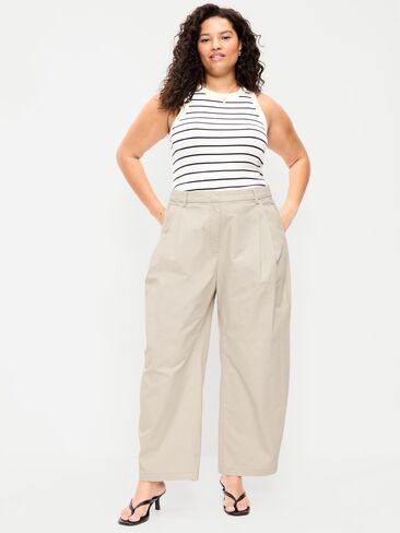 Old Navy Mid-Rise Twill Barrel-Leg Pants - A Shore Thing in Saudi Arabia