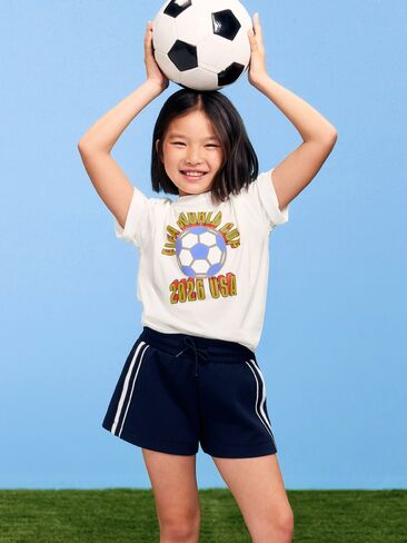 Old Navy FIFA World Cup 26™ FIFA Oversized Graphic T-Shirt for Kids - White Lilies in Saudi Arabia