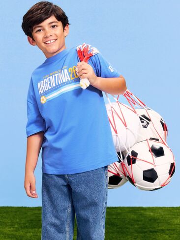 Old Navy FIFA World Cup 26™ Argentina Oversized Graphic T-Shirt for Boys - ARGENTINA in Saudi Arabia