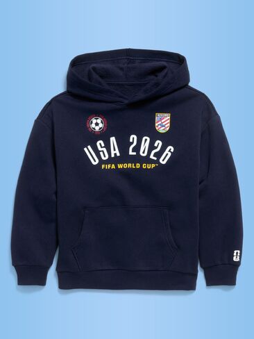 Old Navy FIFA World Cup 26™ USA Oversized Pullover Hoodie for Boys - Navy Blue in Saudi Arabia