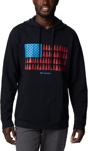 Columbia Mens Trek Graphic Hoodie, Dark Stone/Meadowland, Medium in Kuwait